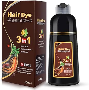Amazon.com : Brown Hair Dye Shampoo 3 in 1 for Gray Hair Coverage