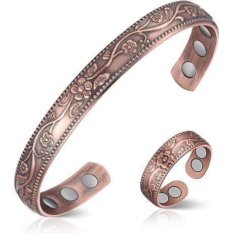 Feraco Copper Bracelet & Lymphatic Drainage Rings for Women