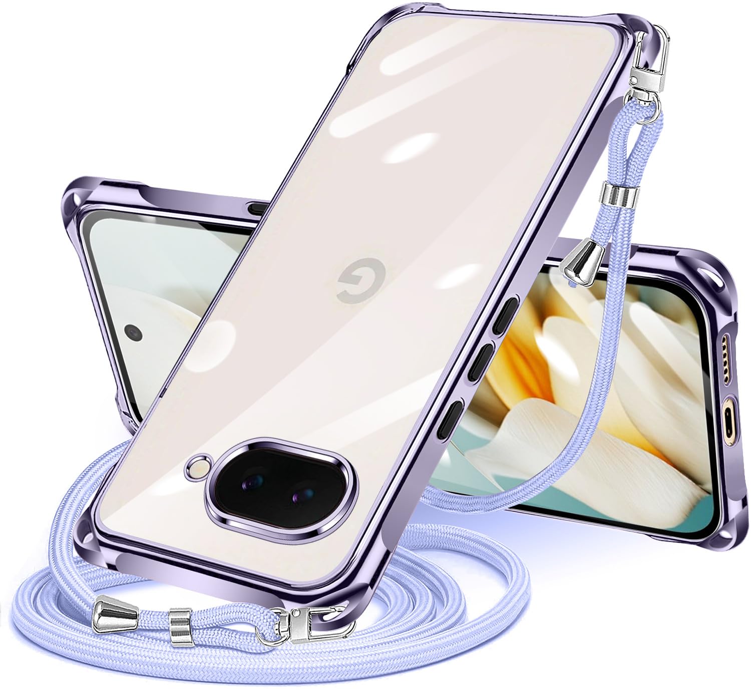 Amazon.co.jp: NISIILNG Google Pixel 9a 用 ケース クリア ショルダー