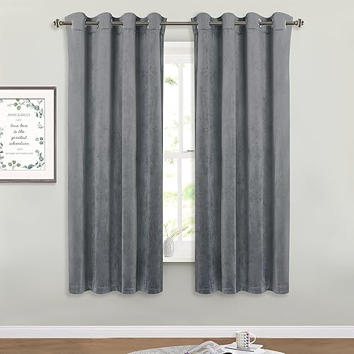 Miniatura 75 de StangH Cortinas de Terciopelo Verde Azulado Opacas - Cortinas de Servicio Pesado con Aislamiento Térmico Decoración del Hogar para Sala de Estar de