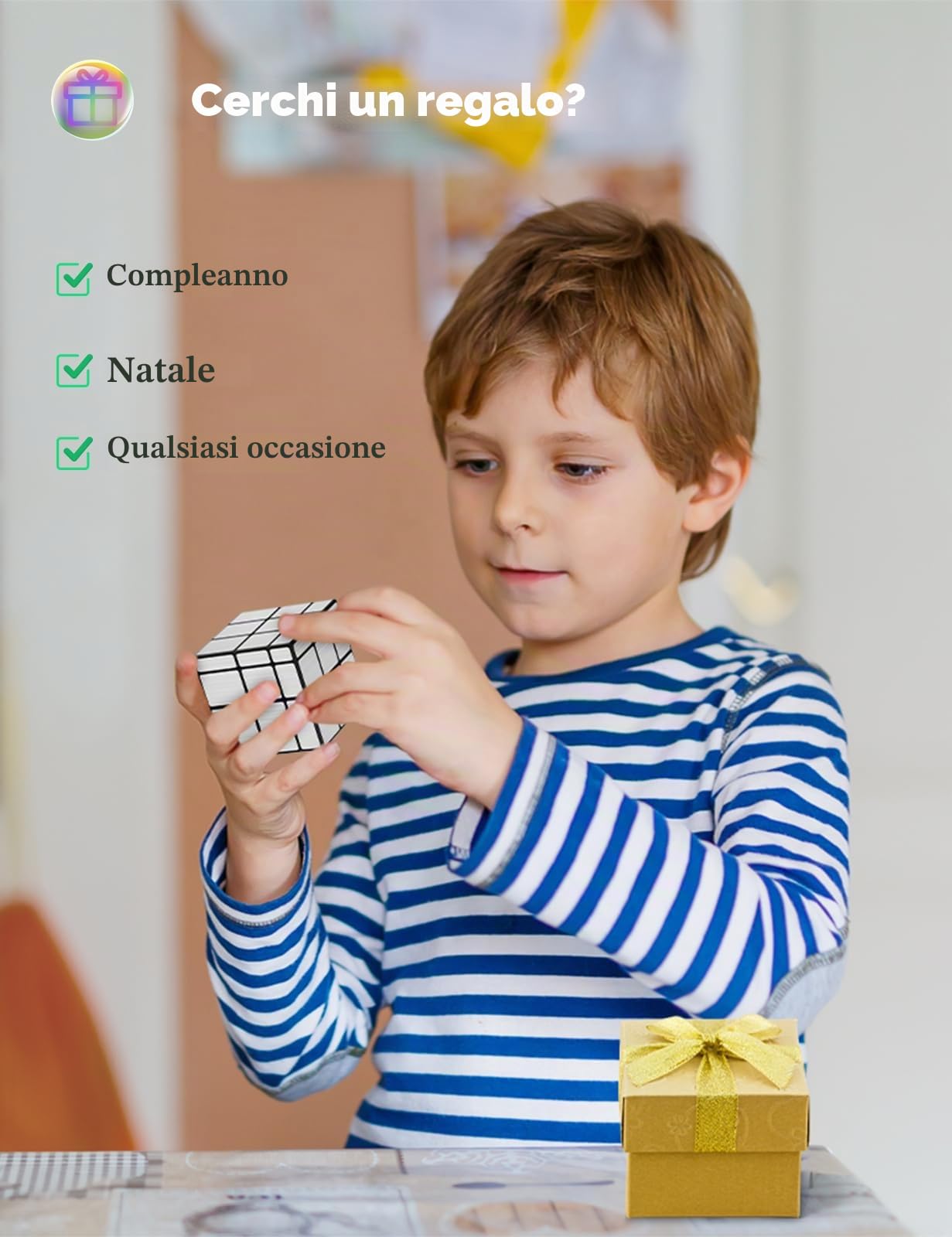 Roxenda Speed Cube, Puzzle Irregolare Magico, Rompicapo Veloce e Fluido per Bambini, Giocattolo Sequenziale Divertente (Mirror Cube)