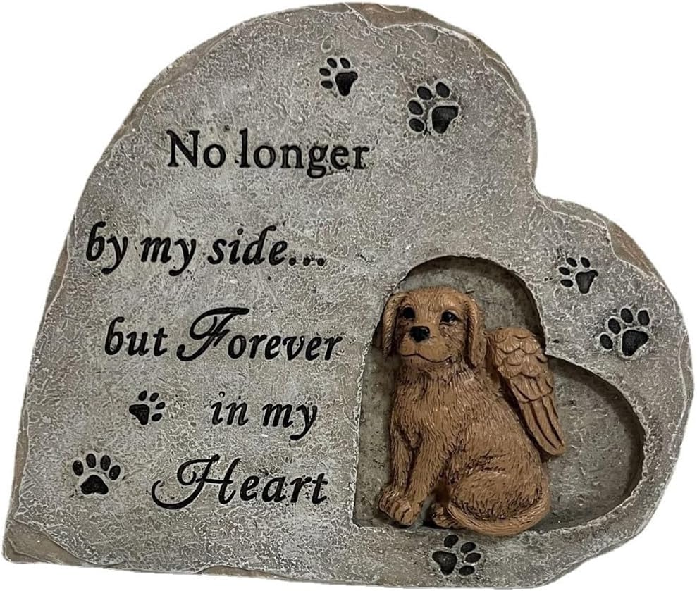 Dog Memorial Statue for Garden,Pet Loss Gifts Dog Memorial