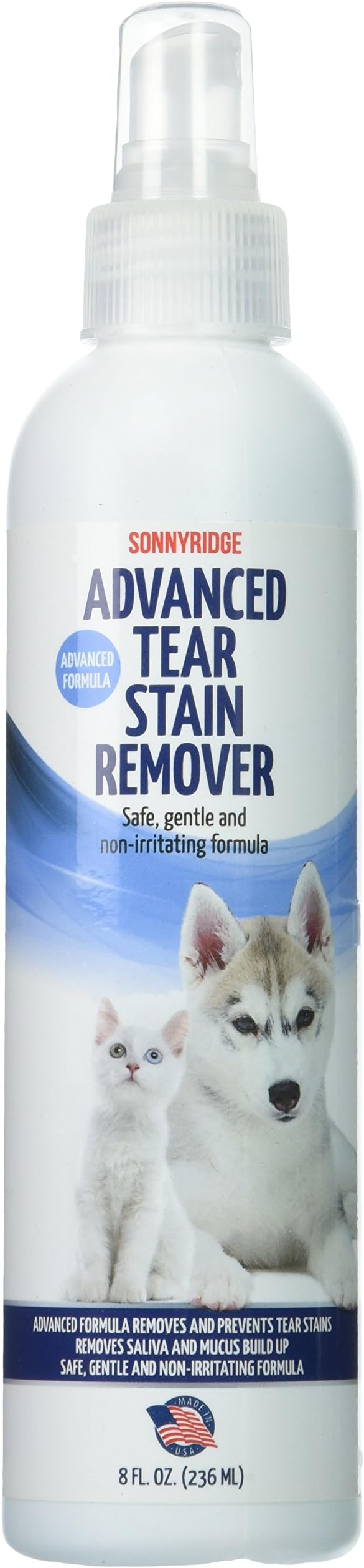 Sonnyridge Eye Stain Remover Removes Tear and Eye Stains Quickly and Naturally for Dogs, Cats or Your Pet Safely Removes Eye Stains, Tear Stains, Mucus and Prevents Future Tear Stains from Forming