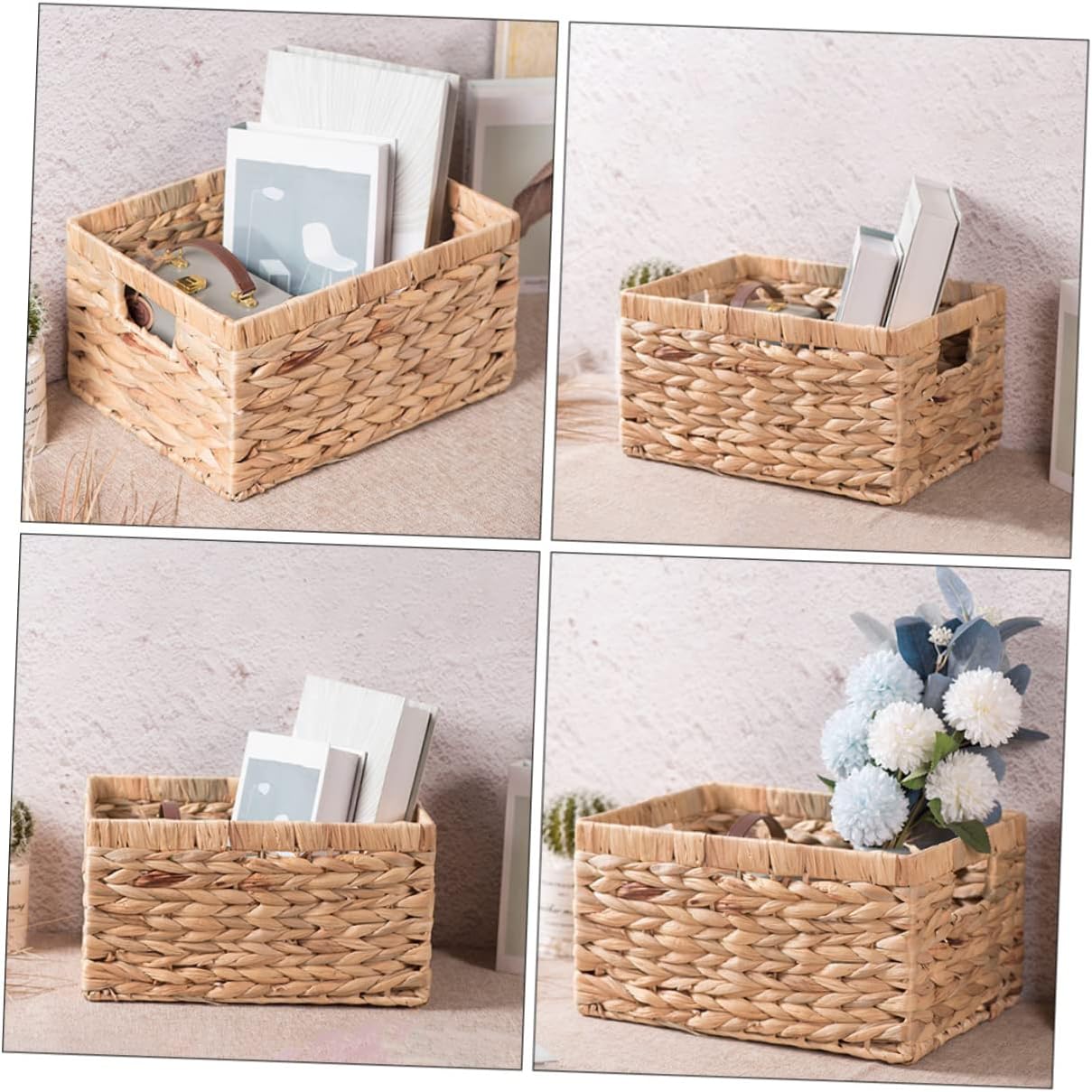Household Woven Storage Basket for Clothes Multi-functional Organizer for Bedroom Nursery and Office Handcrafted Natural Design for Home Decor and Sundries Storage