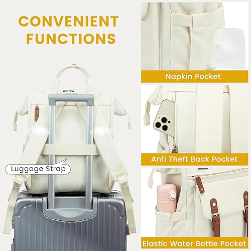 Miniatura 4 de LOVEVOOK - Mochila para laptop, para viaje de trabajo, bolso de enfermera, profesor, médico, viajero, para computadora de negocios, mochila