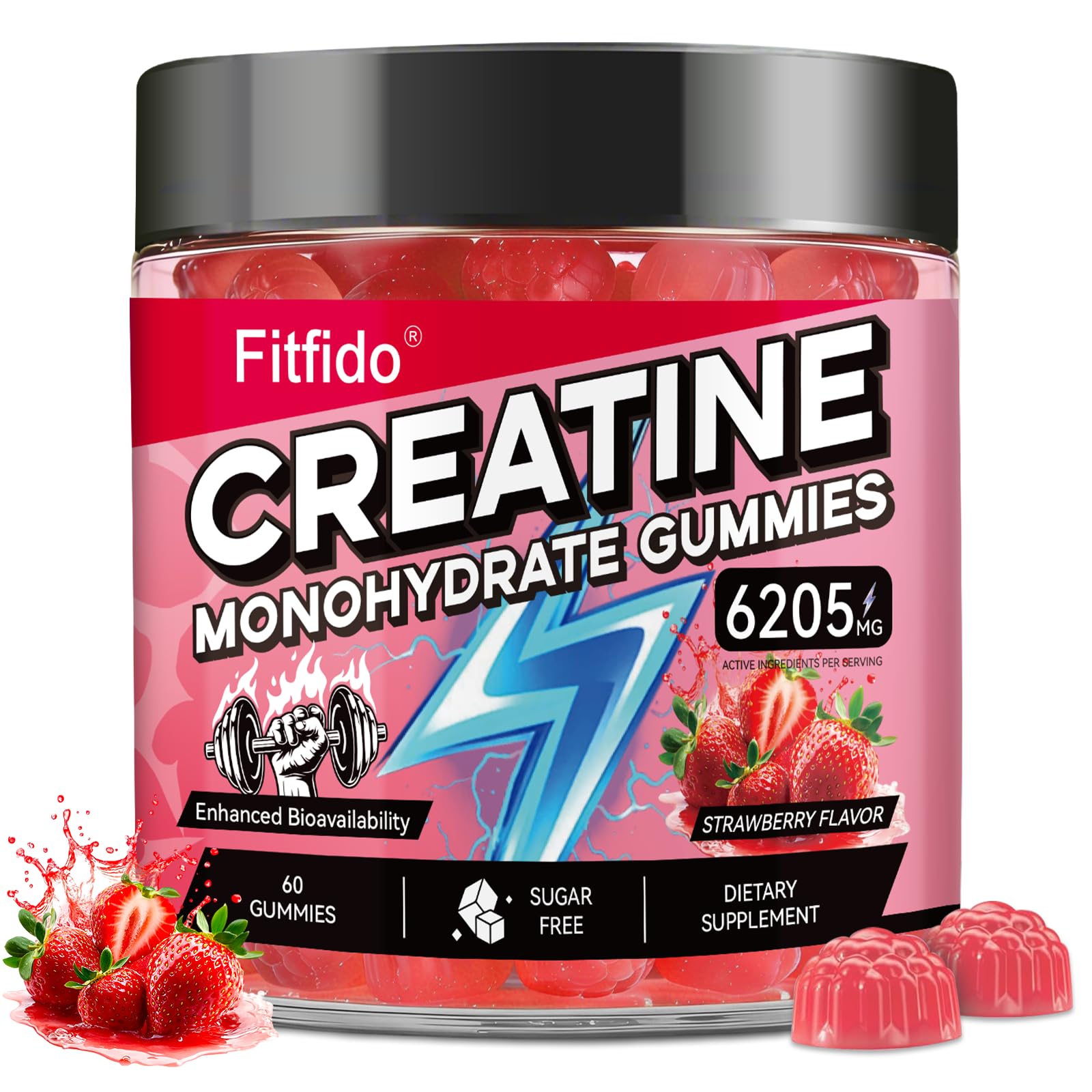 Creatine Monohydrate Gummies with L-Carnitine, 60 Count — Amazon image 10