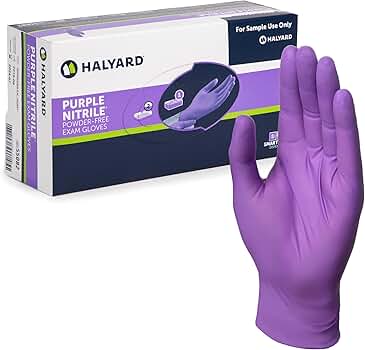 Halyard Purple Nitrile-Xtra Sサイズ 8箱 HALYARD PURPLE NITRILE Gloves Powder Free Disposable Medical Exam