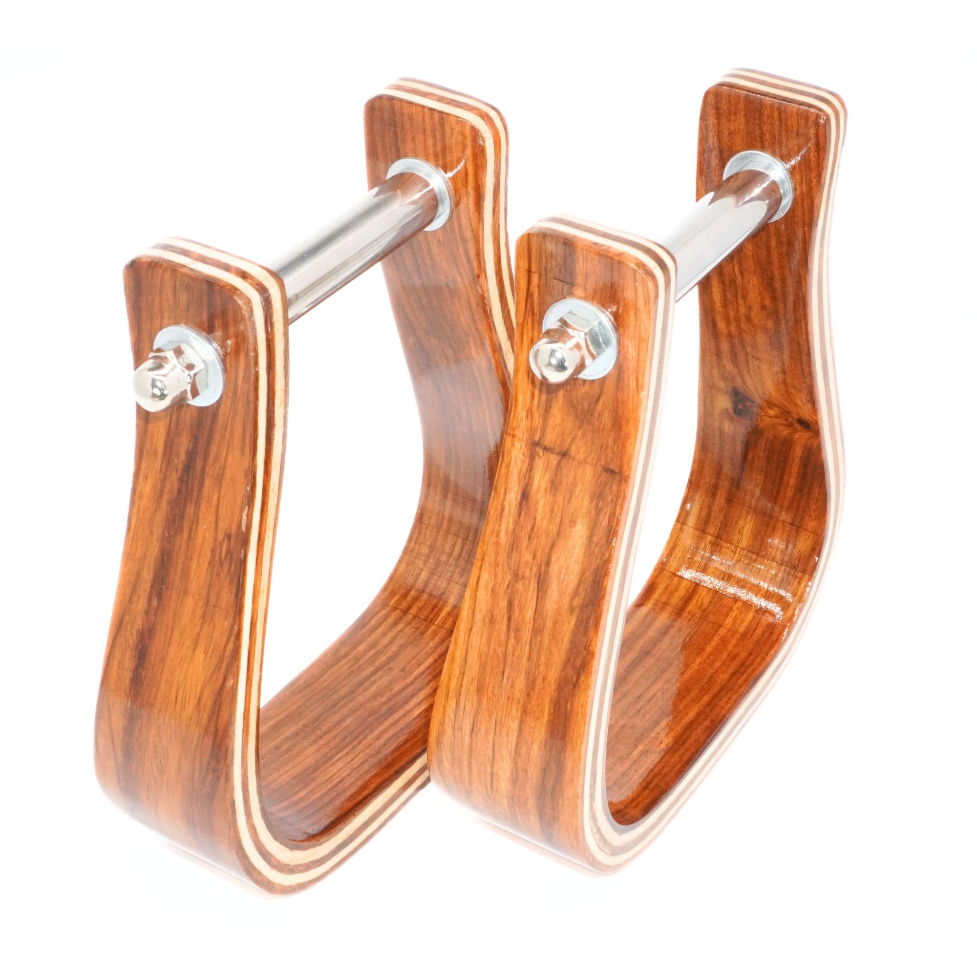 RESISTANCE Premium Western Stirrup for Saddle | Rosewood Stirrup | Lightwieght Wooden Stirrup | Horse Stirrup