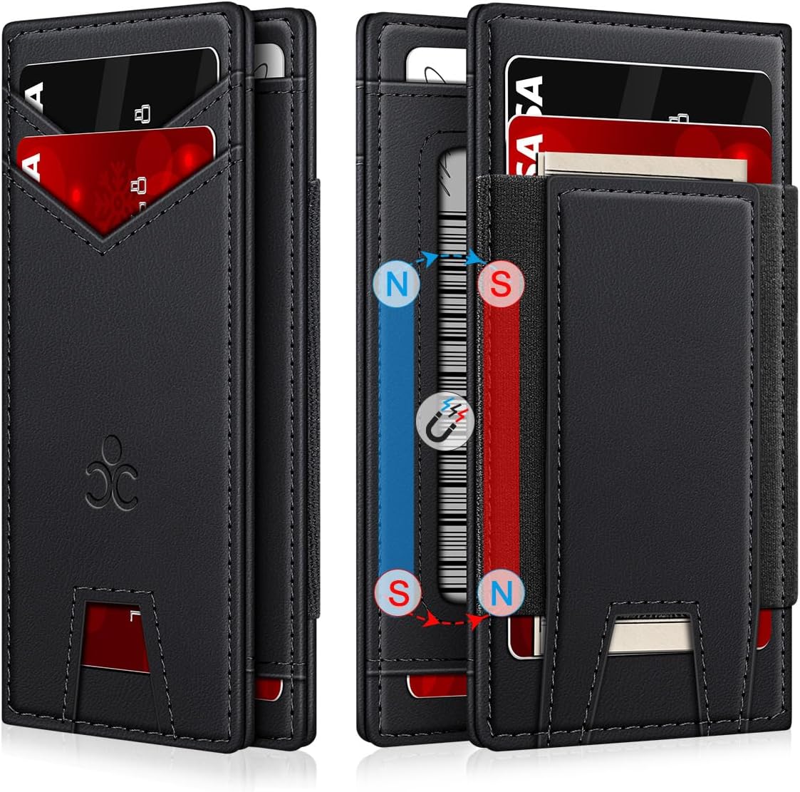 Wallet for Men Slim Leather Wallets for 9-13 Cards