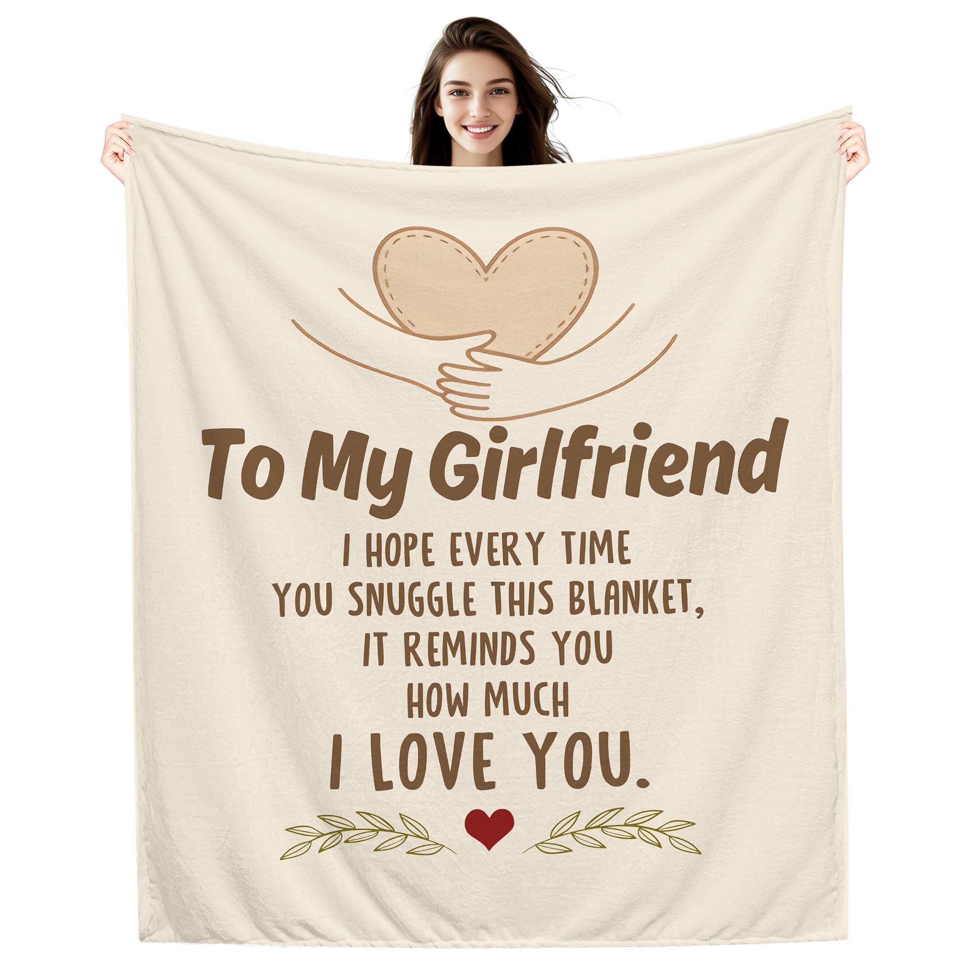 Amorea To My Girlfriend I hope every time you snuggle this blanket it reminds you how much I love you Blanket for Girlfriend Birthday Valentine's Day Anniversary