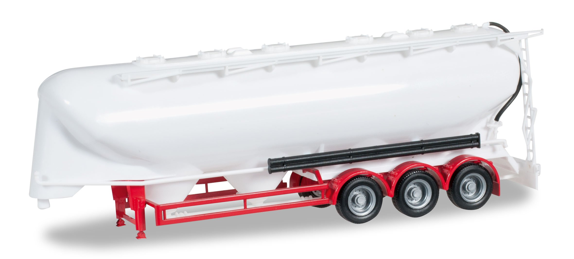 herpa- Silo Semi Remorque 3 Axes 075909-002-Véhicule Miniature de Type mamelles, 075909-002