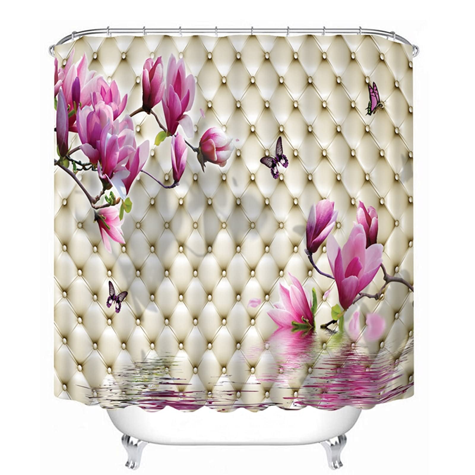Rideau de douche japonais 200x180cm rose KnSam 120g