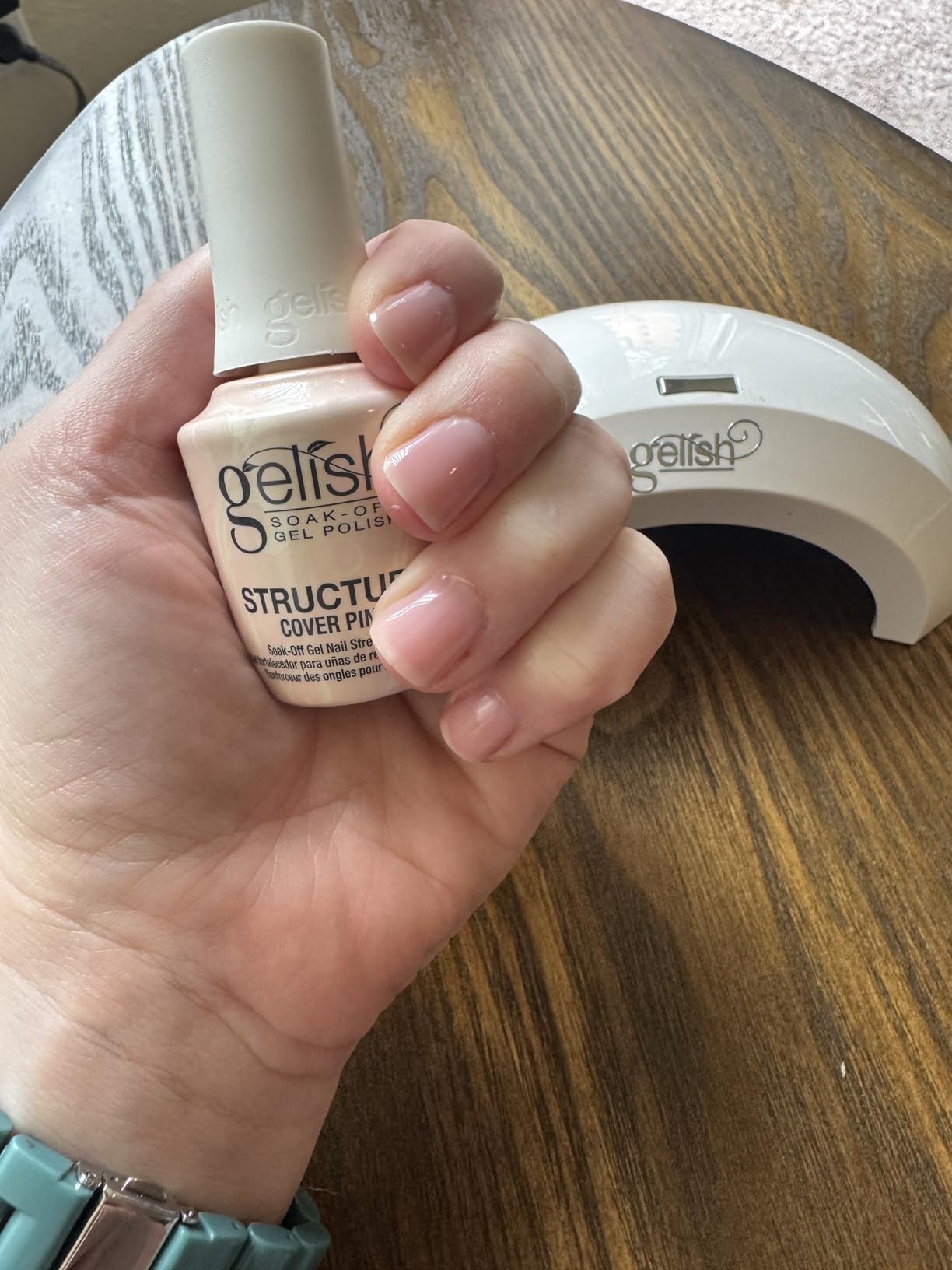 Gelish Brush On Structure Gel – Self-Leveling, Building and Strengthening Nails, Ideal for Sculpting, Enhancing Gel Manicures, and Achieving a Durable, Long-Lasting Finish (Cover Pink)