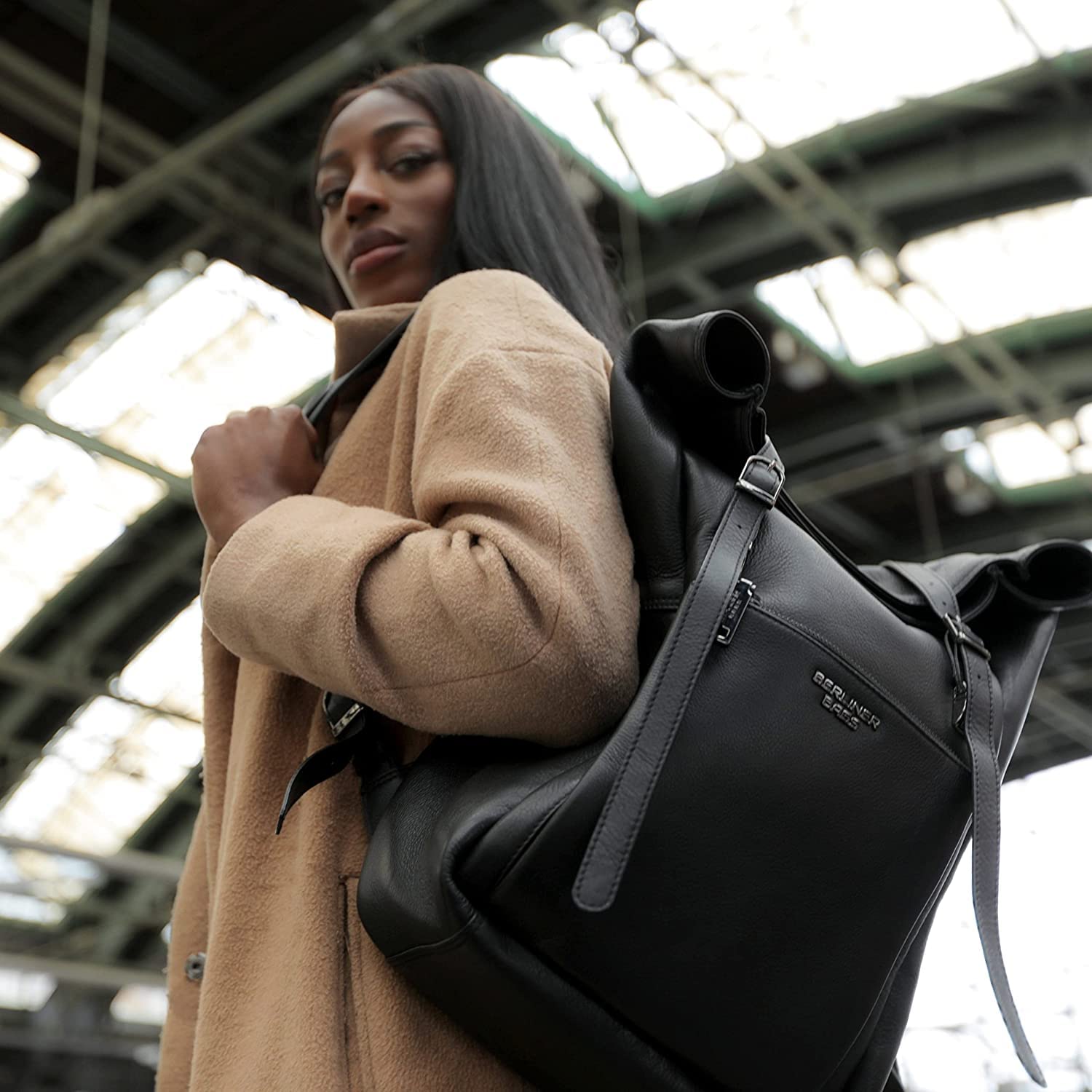 Berliner Bags Premium Leather Backpack Lille, Laptop Bag and Travel  Rucksack for Men Women Black