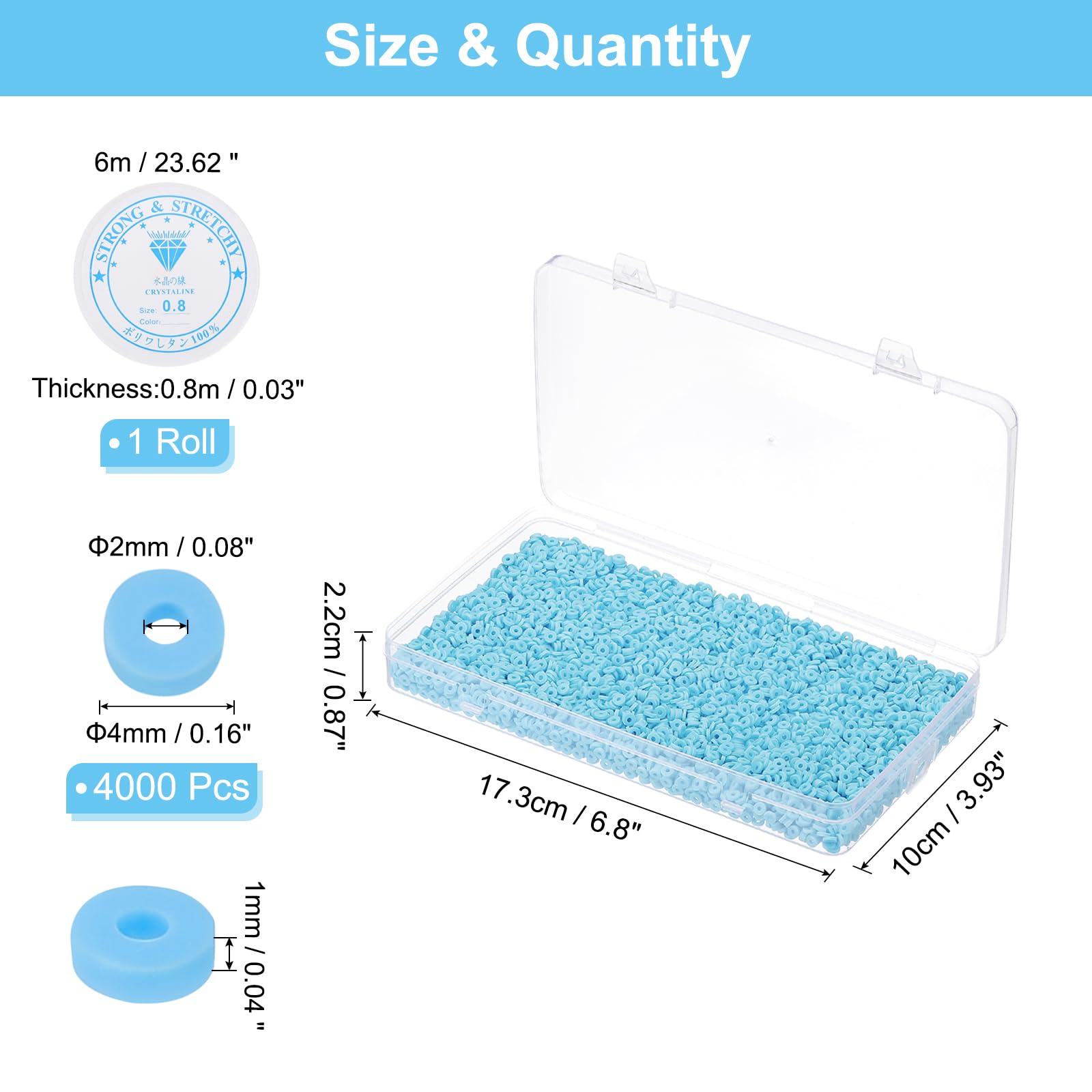 PATIKIL 4000 Pcs Clay Beads Bracelet Making Kit - Image 2