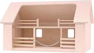 AmishToyBox.com Wooden Ranch Shed Barn Toy with Hay Loft, Amish-Made