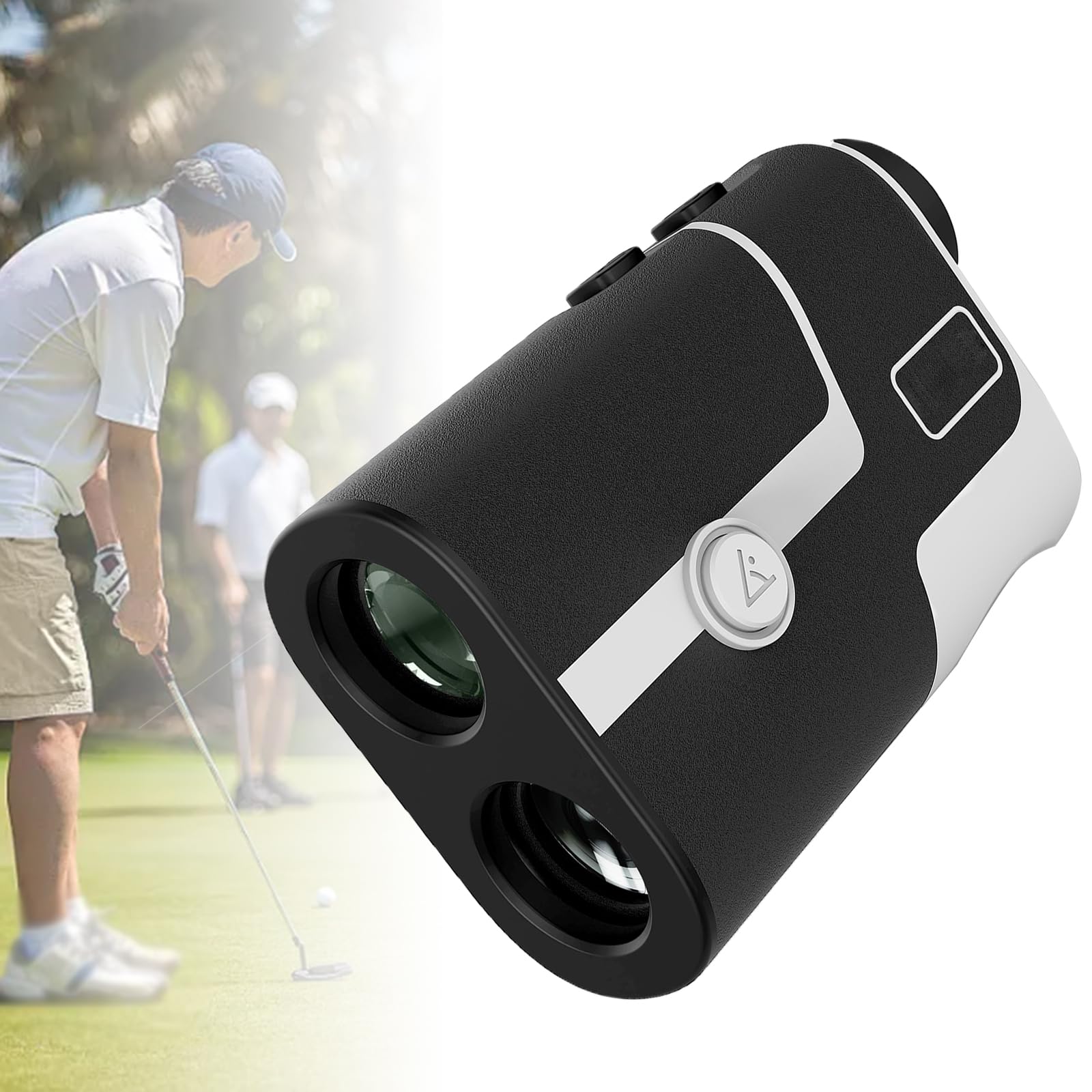 Telémetro de Golf Recargable con inclinación: Aumento de 7X, 3-1200 Yardas, vibración con Bloqueo de Bandera, escaneo de medición para golfistas con Estuche de Transporte.