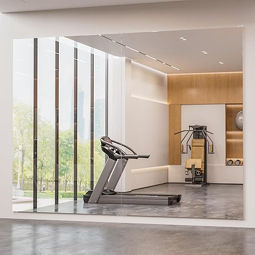 Miniatura 9 de Home Gym Mirror - 60" x 72" (2PCS of 60" x 36") Frameless Wall Mirrors, Easy to Install, Unbreakable Non-Glass Nanomirror HD Imaging, Ideal for