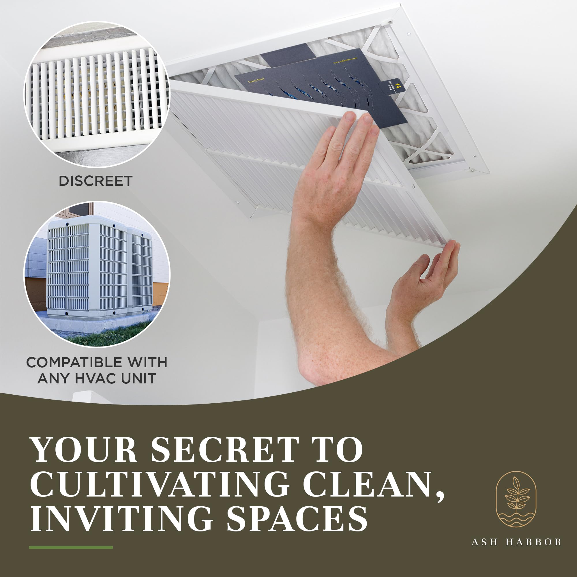 Paquete de 4 aromaterapia de hotel de lujo, filtro de bergamota, ambientador de aire fresco para todo el hogar para filtro, ambientador de ventilación HVAC para aire acondicionado del hogar,
