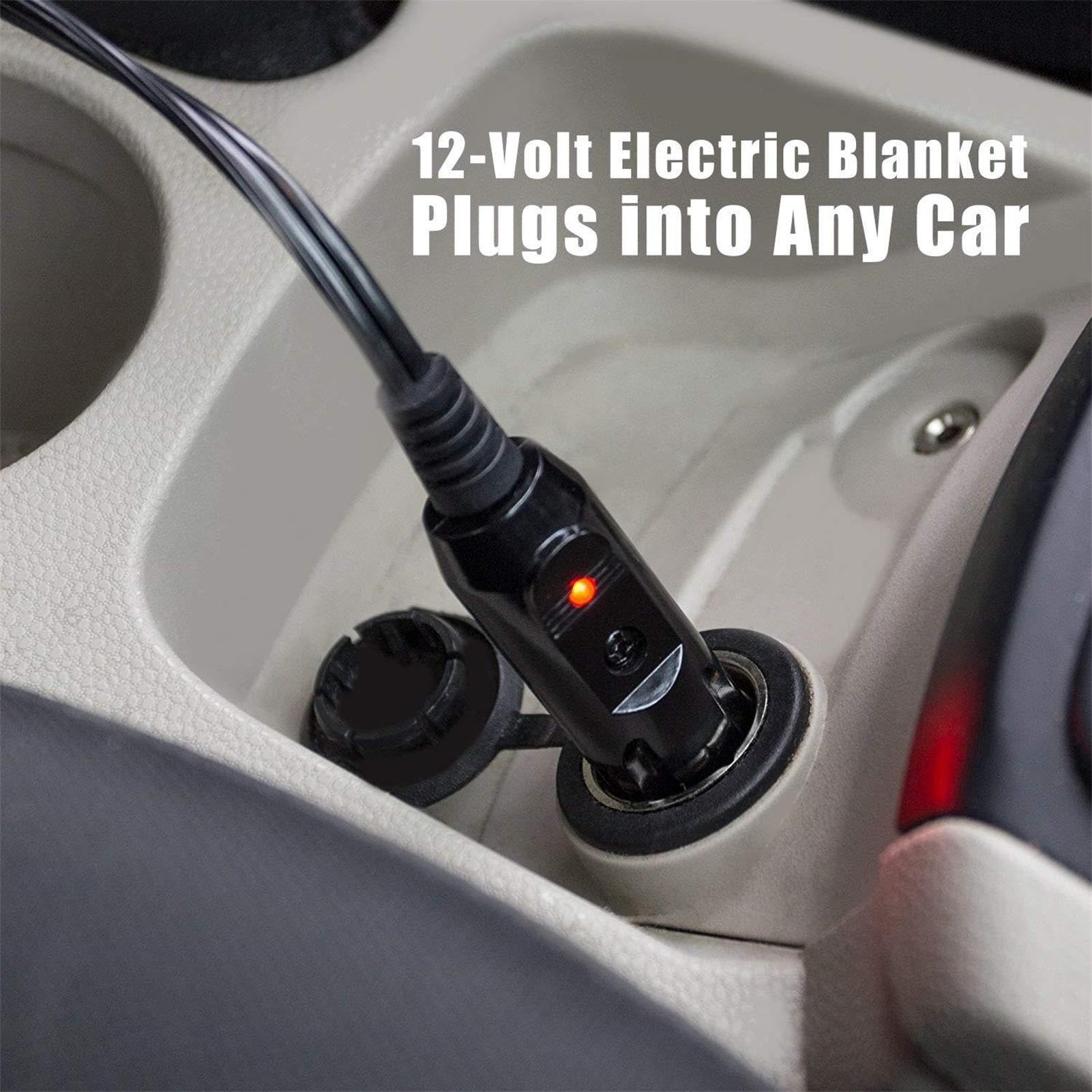 Car Couverture Chauffante – Couverture Chauffante Électrique 12 V, Minuterie De Réglage De La Température Intelligente À 5 Vitesses, Conception Chronométrée, Adaptée Au Temps Froid (100 * 70 Cm)