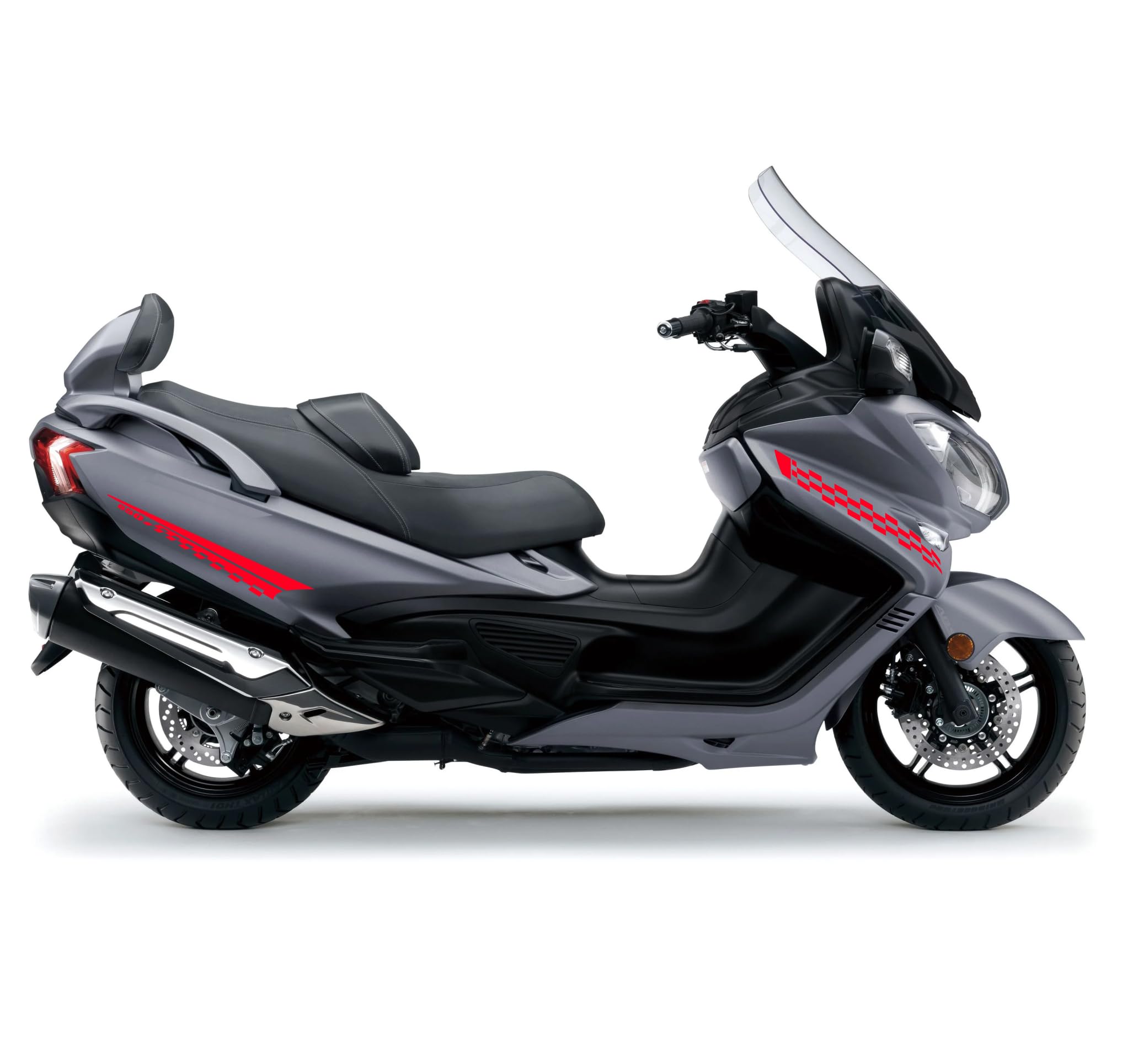 Adhesivos compatibles con Suzuki Burgman 650 (2017-2020) stickers para carenado de moto Decal Scatter Scooter M0326 (rojo fluorescente)