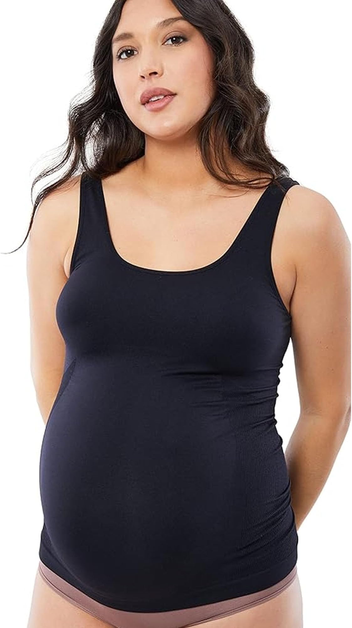 Basics - Belly Support Maternity Cami - Black Maternity Camisole Black