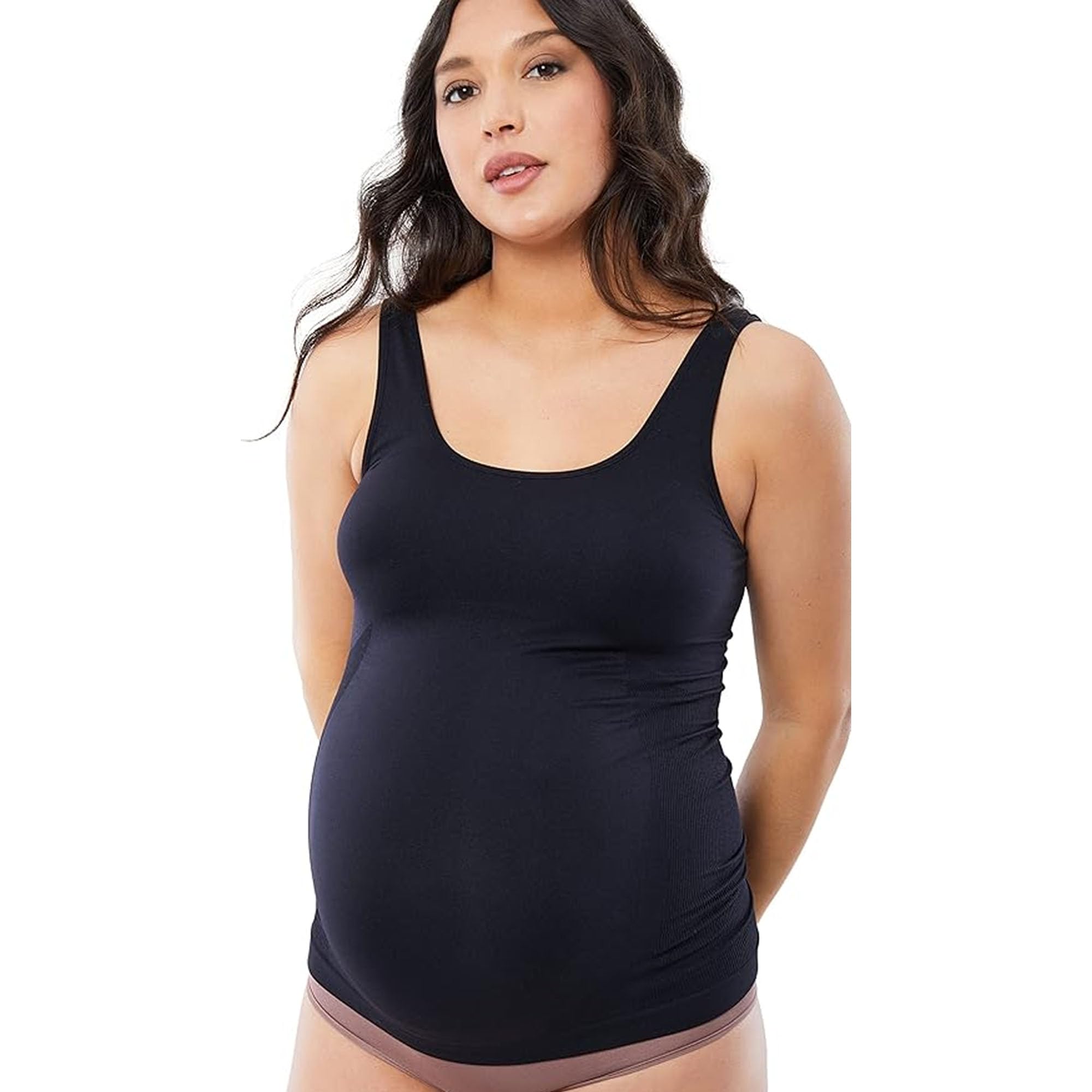 Ingrid & Isabel Basics - Belly Support Maternity Cami - Black Maternity Camisole Black