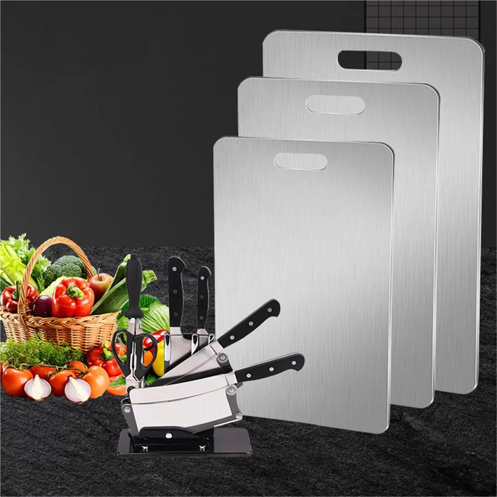 Planche a Decouper Inox Pâte à pétrir double face en acier inoxydable