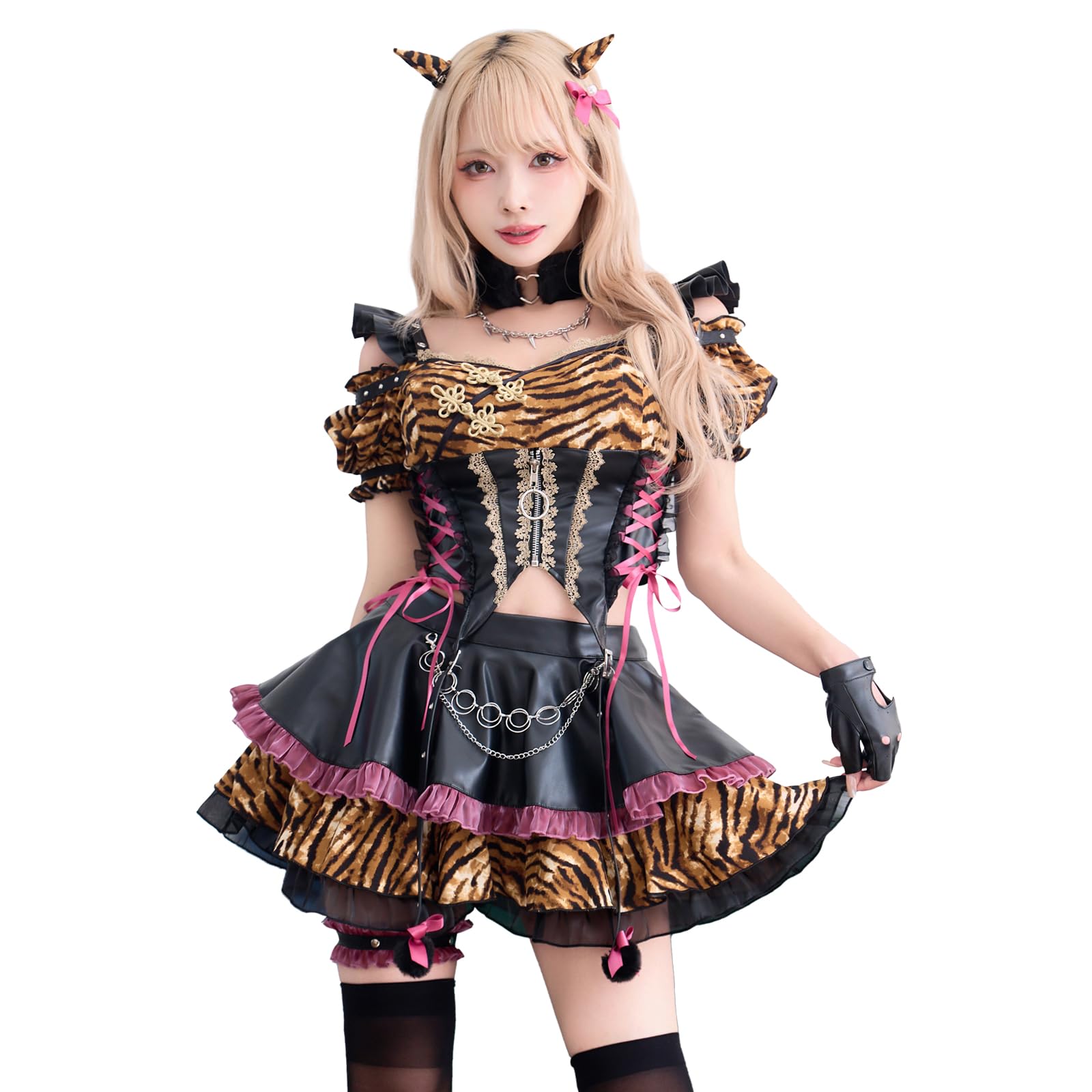 コスプレ衣装　まとめ売り　マリームーン　Tika Amazon.co.jp: [Malymoon] コスプレ 鬼 おに 節分 茶色 トラ柄 虎