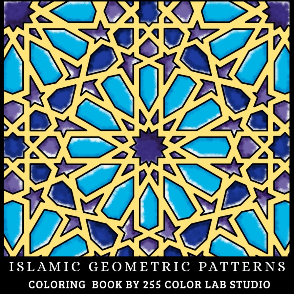 Islamic geometric patterns: Adult coloring book