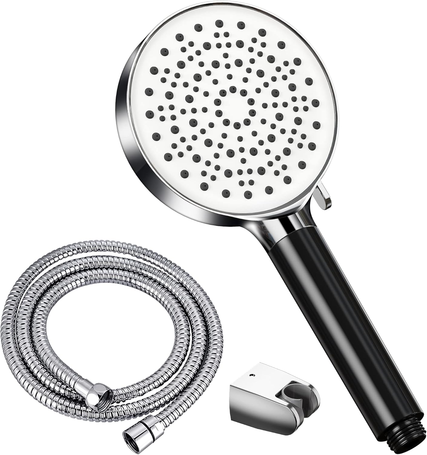 EMKE Shower Head and Hose Set, Powerful Flow Shower Head Water Filter Shower 1.5M PVC Smooth