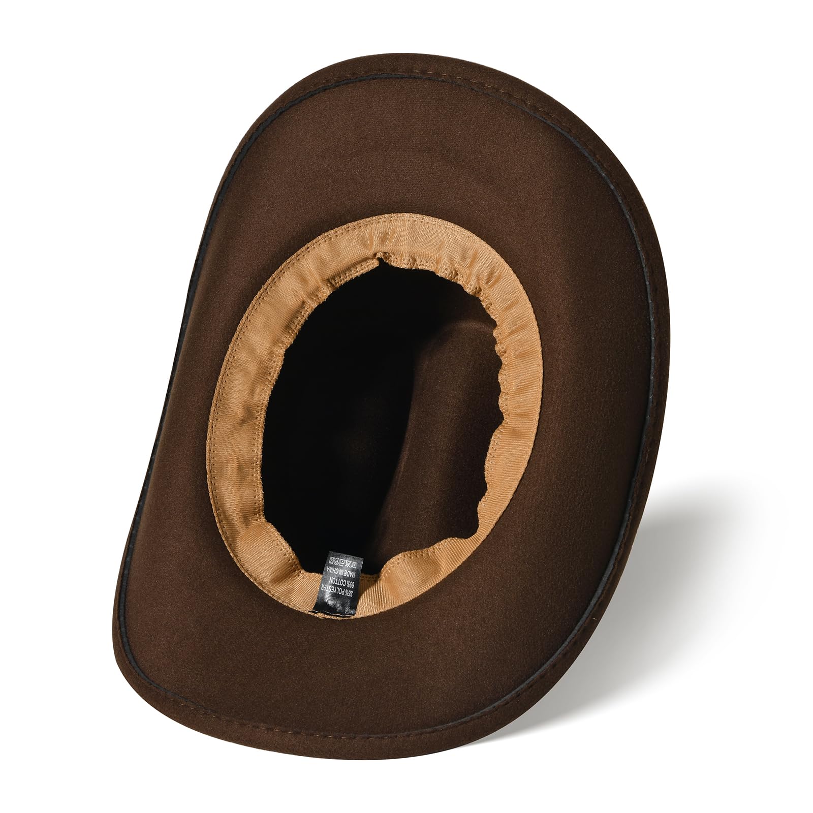 Willheoy Unisex Cowboyhut Schwarz Herren Cowgirl Kostüm Damen mit Band Werternhut Cowboyhut Fasching
