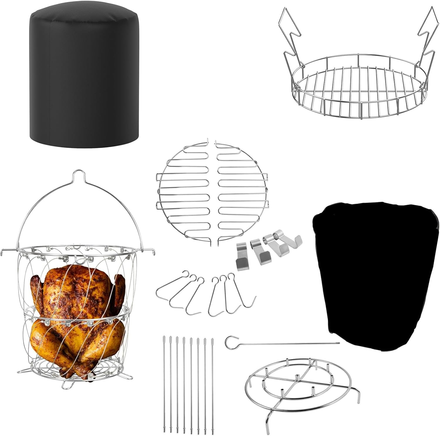 BBQPLUS Turkey Fryer Accessory Kit and Turkey Grill Basket