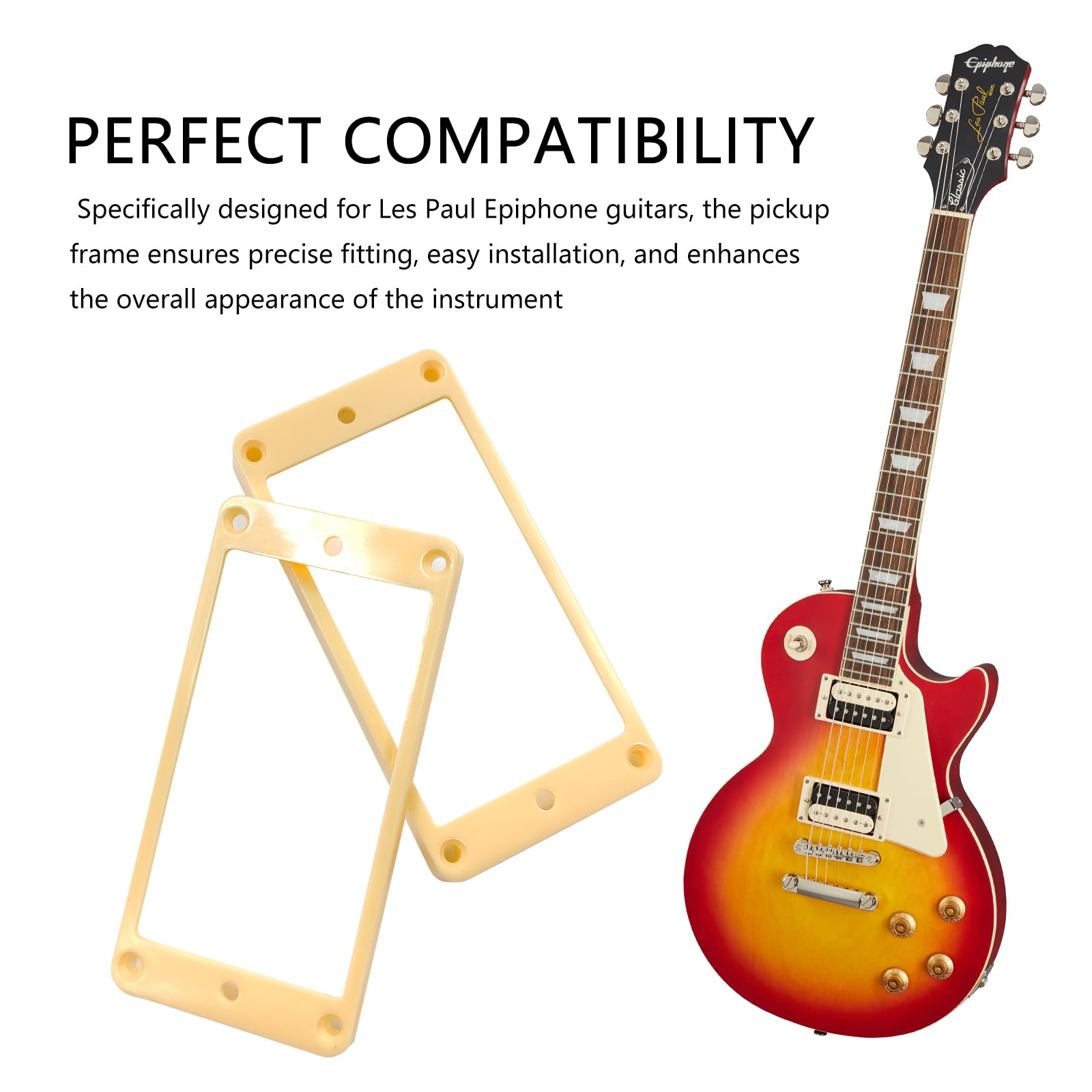 Musiin Pickup Frame Compatible with GIBSON-LP Guitar Replacement Part Pickup Cover Frame, Plastic Accessories - Image 3