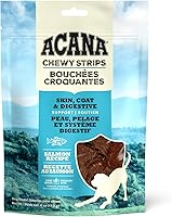 Vista 1 de ACANA Chewy Strips - Receta de salmón con ingredientes limitados para perros, con piel, abrigo y soporte digestivo, bolsa de 4 onzas