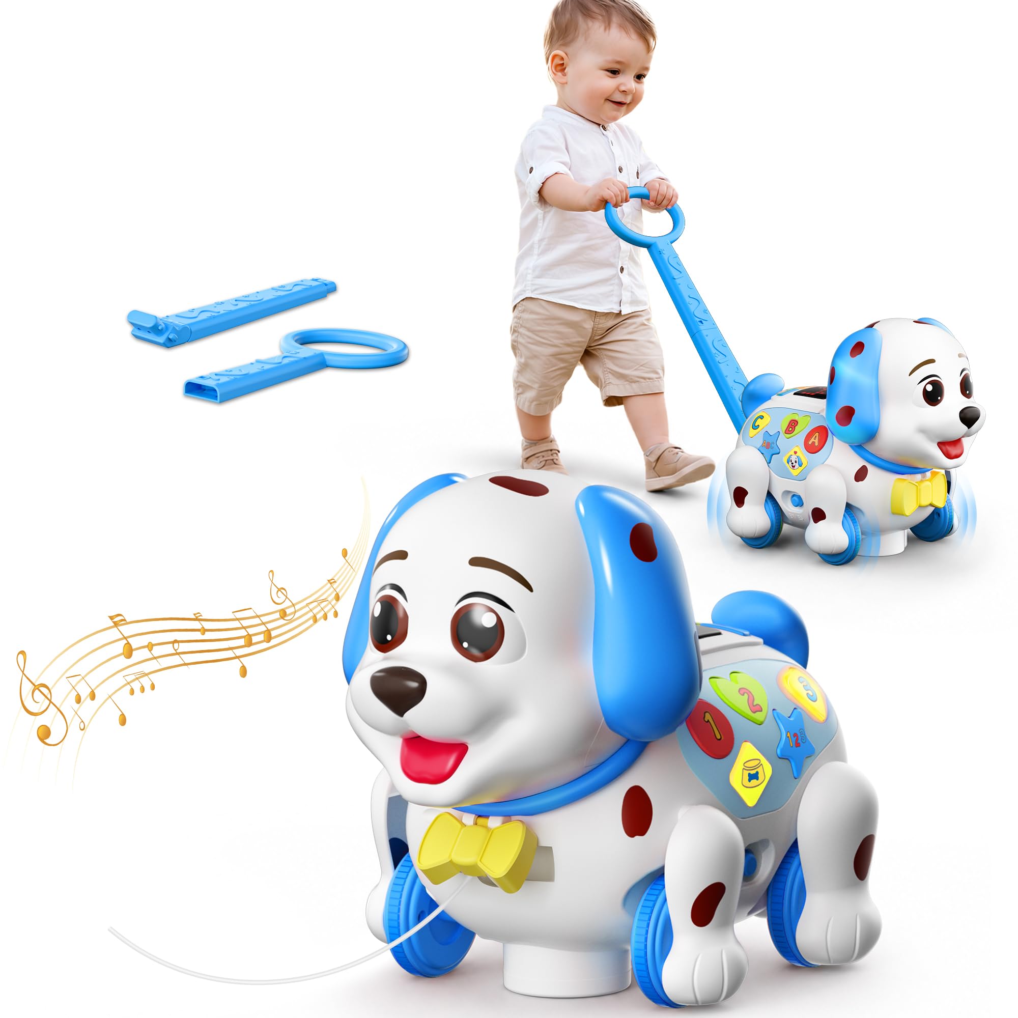 Giocattolo musicale Push Puppy per 1-2 anni, 1° compleanno regali ragazzo