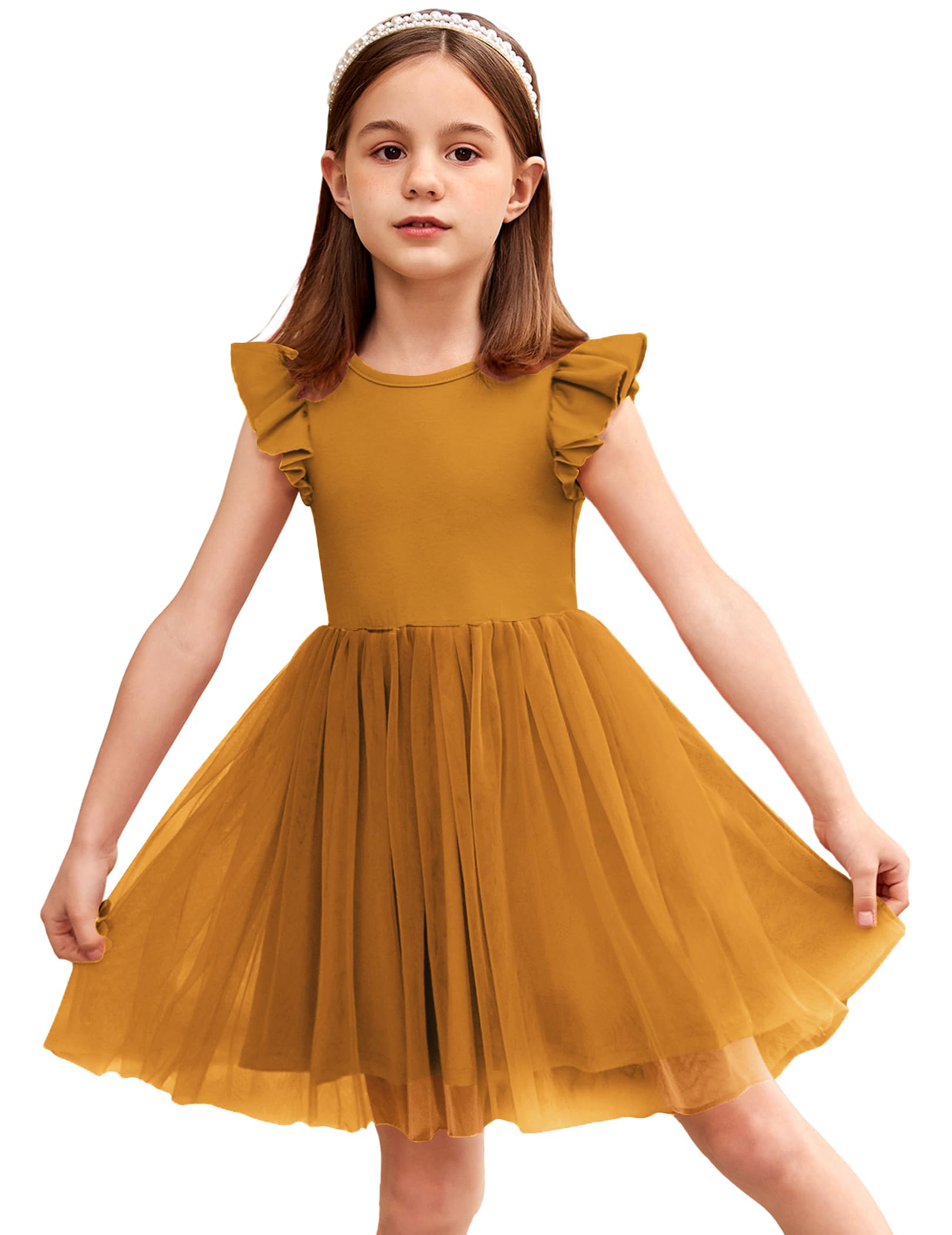 Arshiner Toddler Tutu Dress Girls Summer Dresses Ruffle Tulle Sundress
