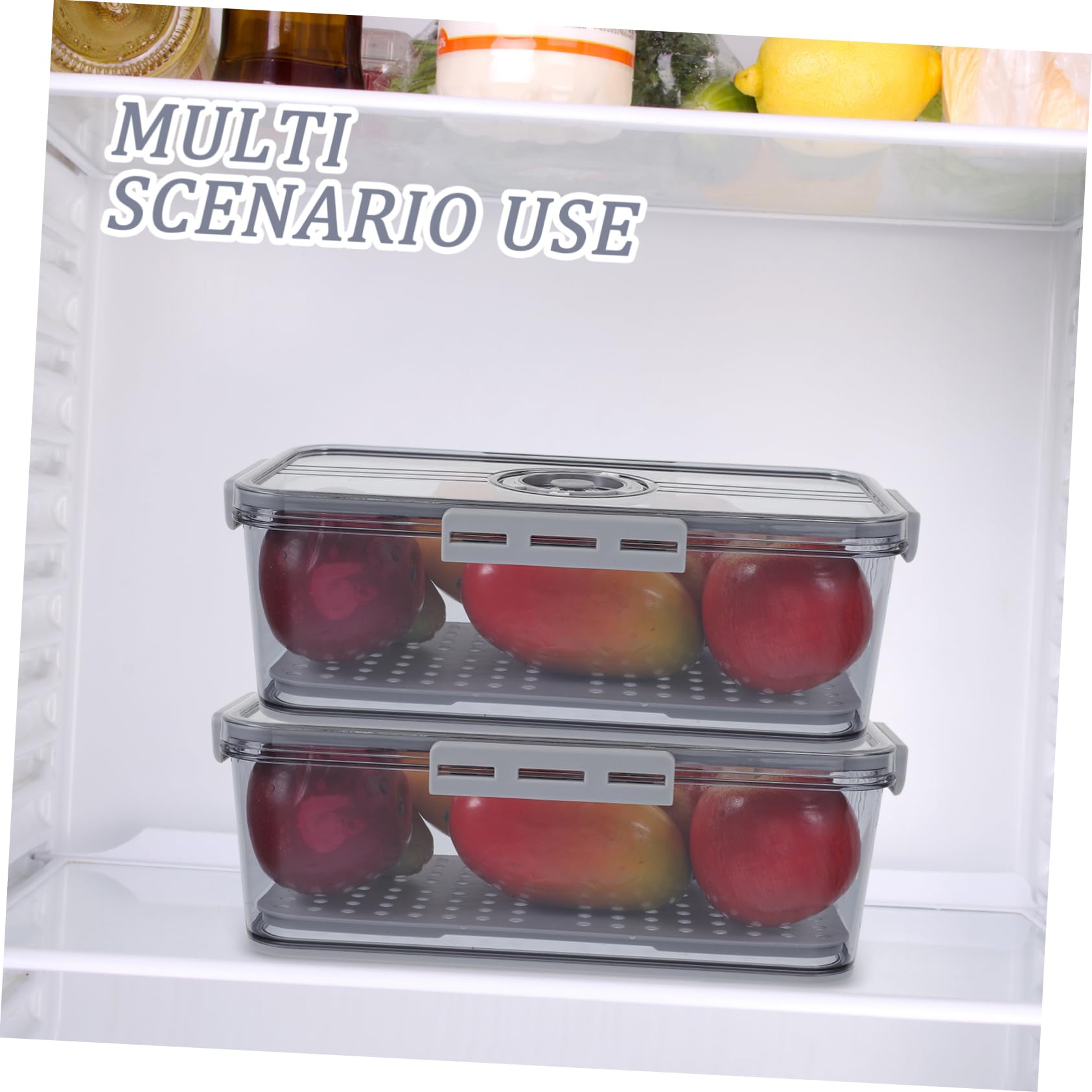 SOLUSTRE Organizador De Refrigerador Contenedores Herméticos De Almacenamiento De Cocina De Contenedor De Alimentos
