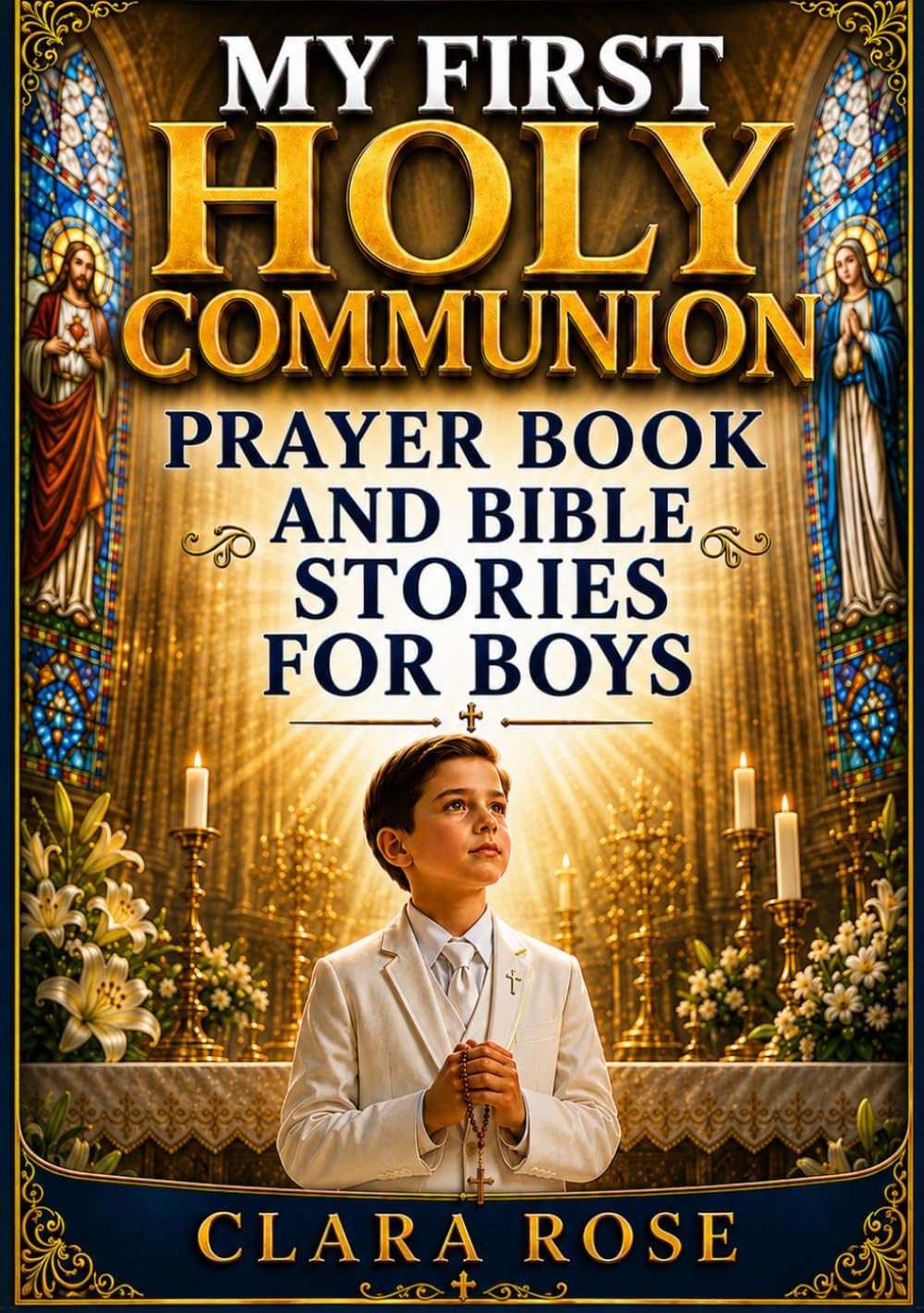 MY FIRST HOLY COMMUNION PRAYER BOOK AND BIBLE STORIES FOR BOYS: A Meaningful Catholic Gift With Inspiring Prayers, Bible Stories, And Faith Building Lessons For Boys
