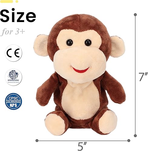 Miniatura 6 de Easfan Talking Monkey Repeat What You Say - Peluche eléctrico de peluche divertido interactivo para hablar, regalos de cumpleaños para niños