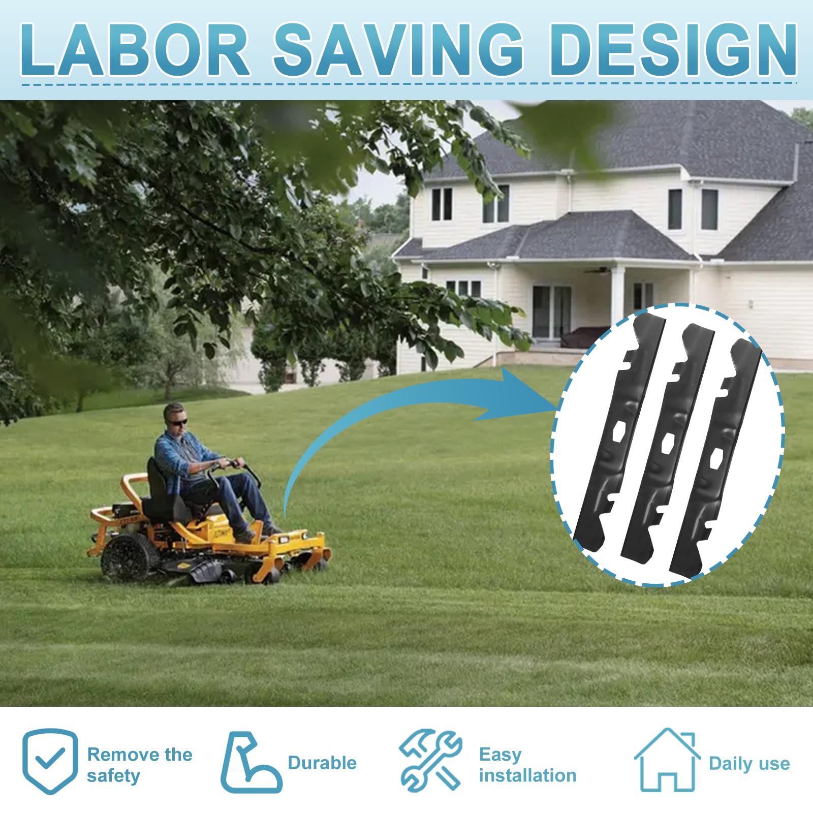 Amazon.com : 742P05086-X 54 Inch Mulching Blade Set(3 Pack