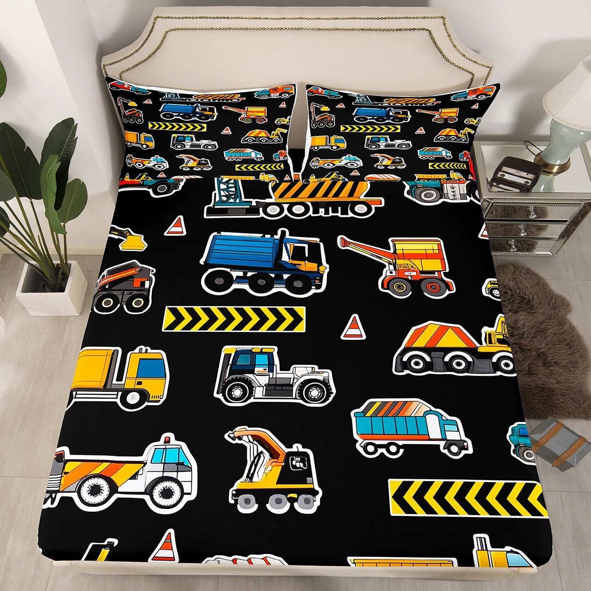 Erosebridal Cartoon Dino Fitted Sheet Full Size Dinosaur Bed Sheets for Kids Boys Girls Cute Dinosaurs Sheets Purple Wild Animals Bedroom Decor Kawaii Bed Set