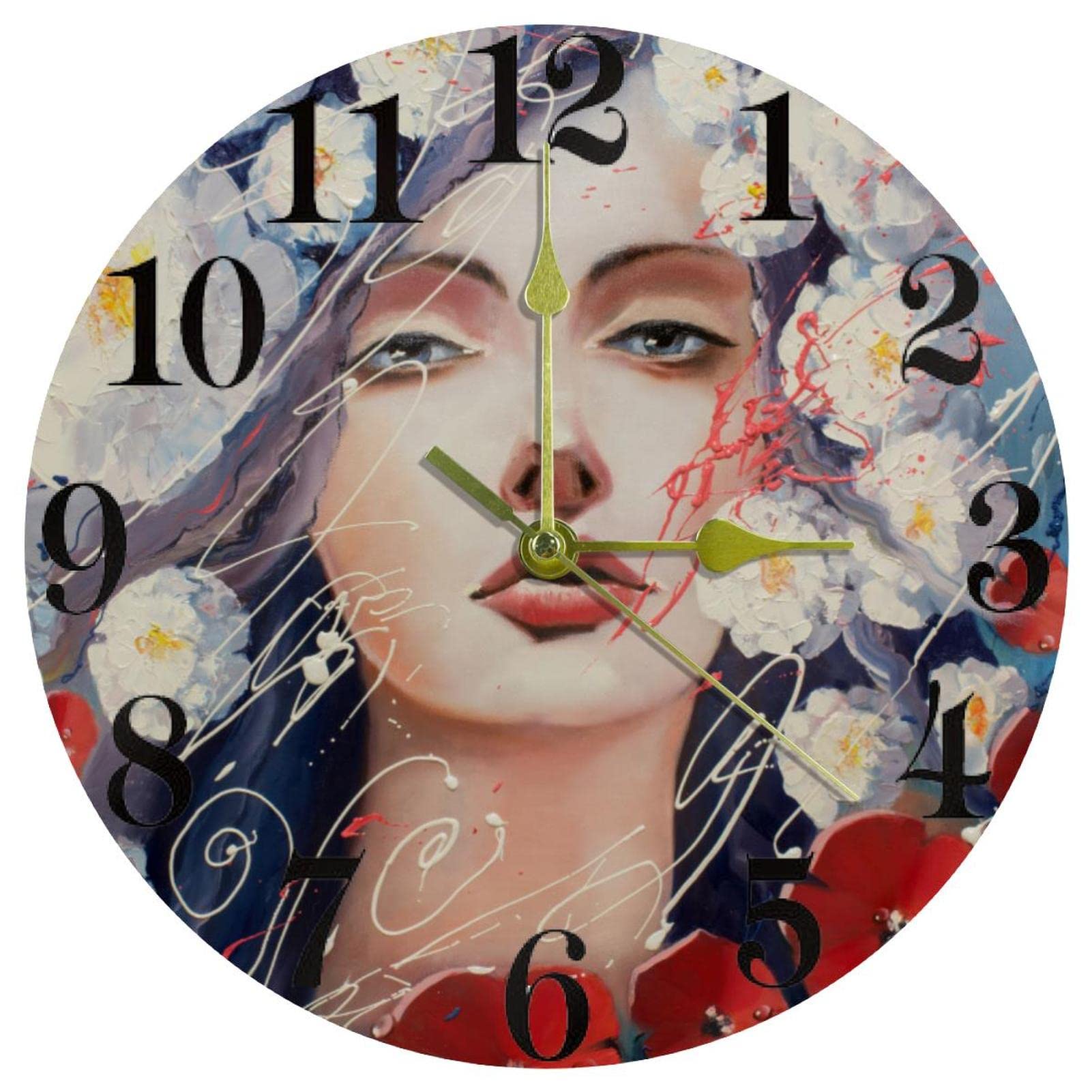 Horloge murale silencieuse pour fille idéale contre les bruits de nuit