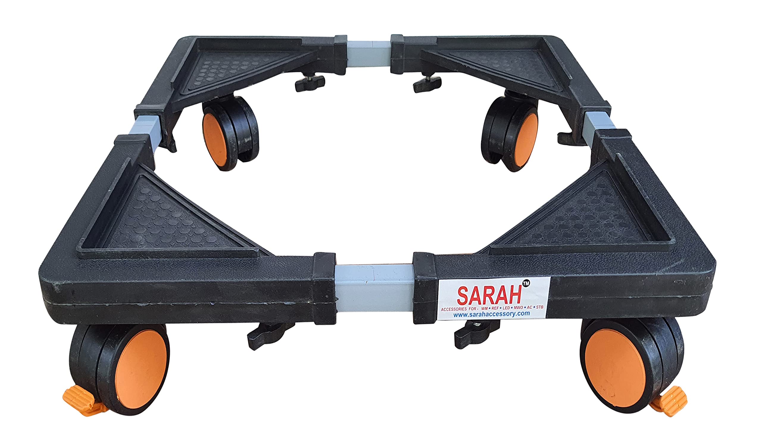SARAH ™ Adjustable Heavy Duty Refrigerator/Top Loading Fully Automatic Washing Machine Trolley/Stand - 104-OW-NZ