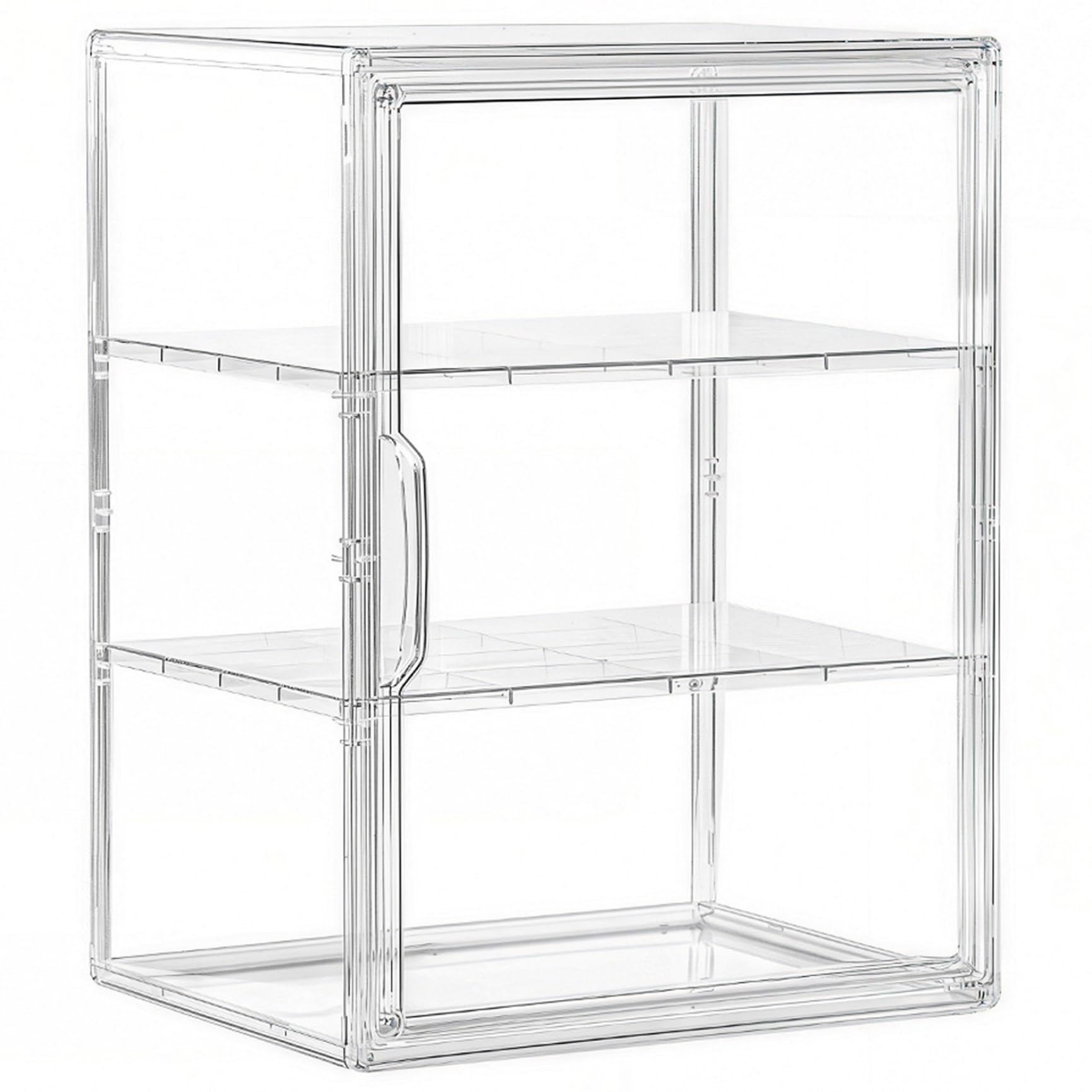 Pastry Display Case Clear Bread Box Bakery Display Case for Kitchen Countertop Cookie Stand with 2 Removable Dividers for Kitchen Bakeries 16x12x10in Pastry, Bakery Cas