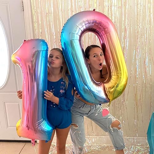 Miniatura 8 de Globo de número 5, color plateado, grande, gigante, jumbo, decoraciones de fiesta de 5 cumpleaños, globos de aluminio Mylar helio para niños, globos