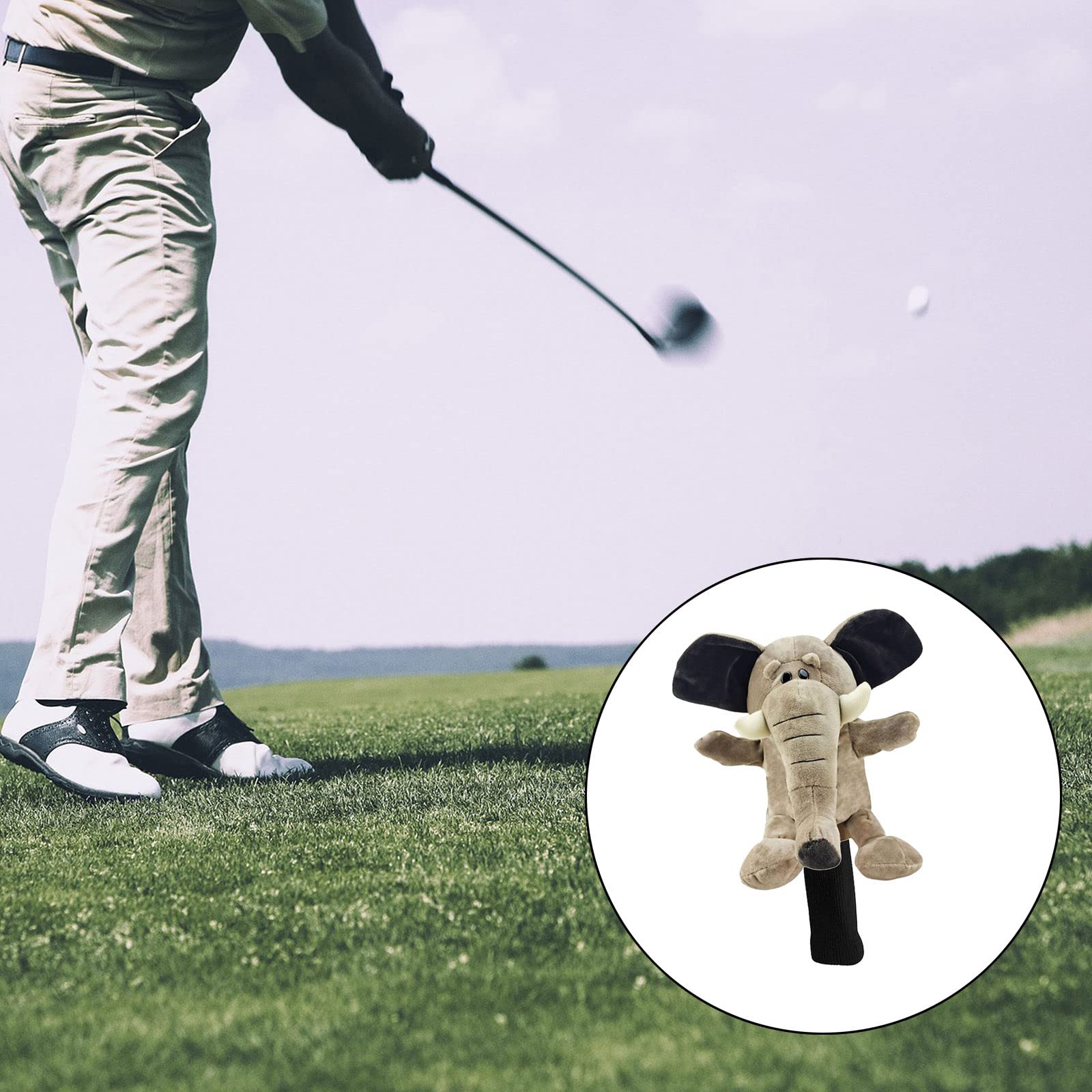 Perfeclan Golf Club Headcover Mignon Portable Bois Driver Head Cover Cartoon Headcover Sleeve pour de tête Enfants