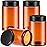 Patelai 4 Pieces Round Wide-mouth Leak Proof Plastic Container Jars with Lids for Travel Storage Makeup Beauty Products Face Creams Oils Salves Ointments DIY Making(12 Ounce,Amber)