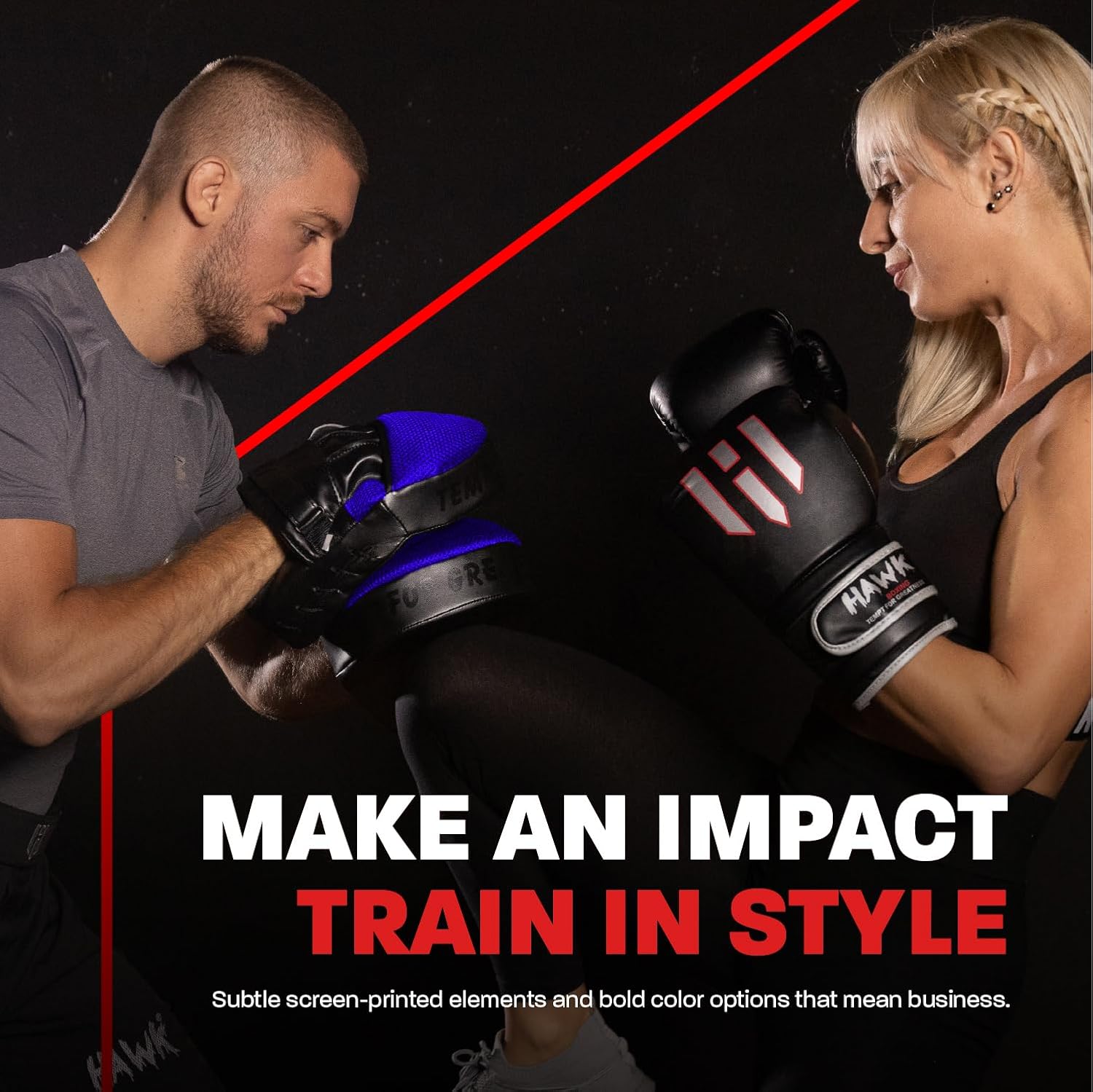 Hawk Sports Punching Mitts for Men, Women, & Kids, Leather Focus Mitts for Martial Arts & Boxing Training, Curved Punch Mitts for Karate, Kickboxing, Krav MAGA, Muay Thai & Taekwondo