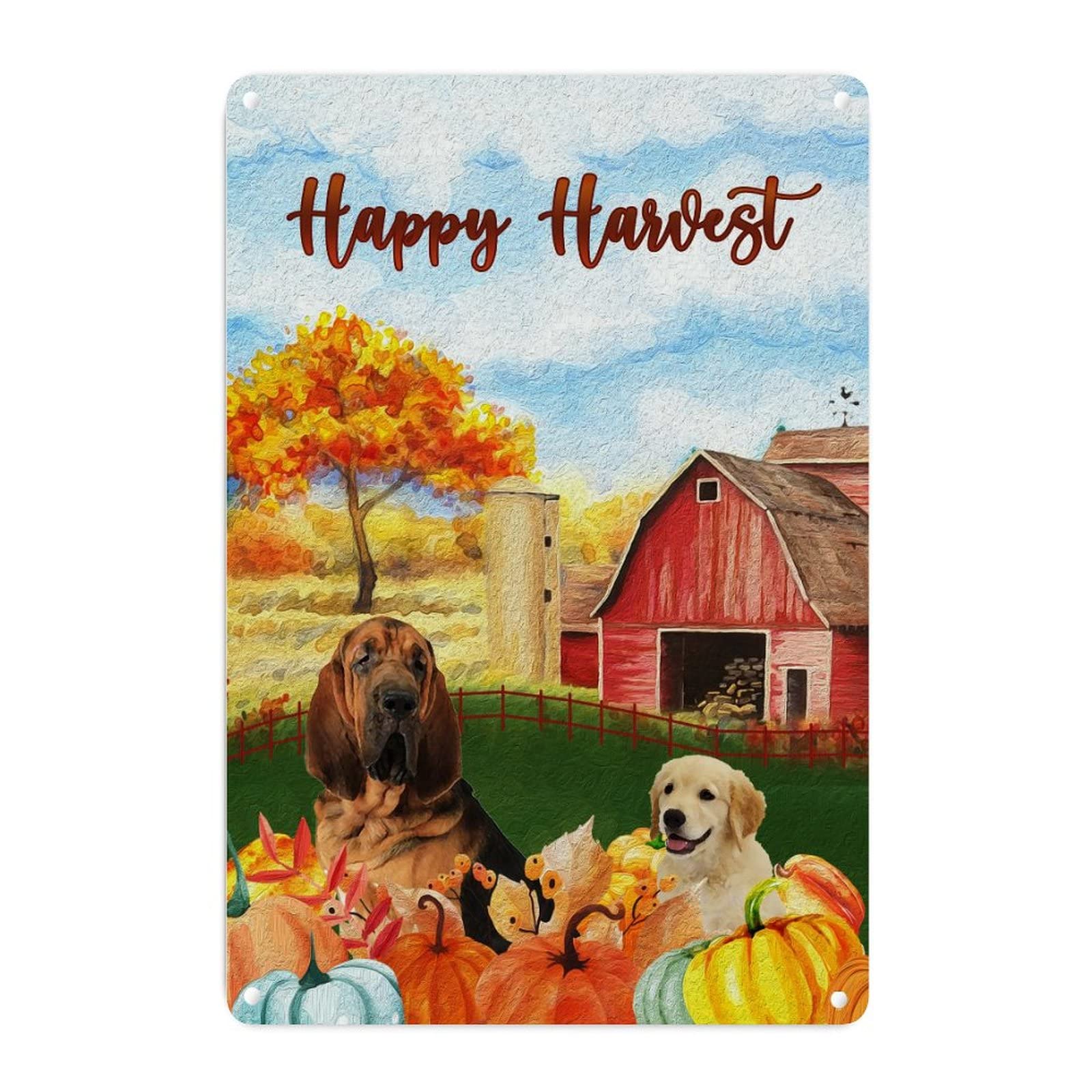 Plaque metal Thanksgiving vintage pour embellir votre porche ou votre salon